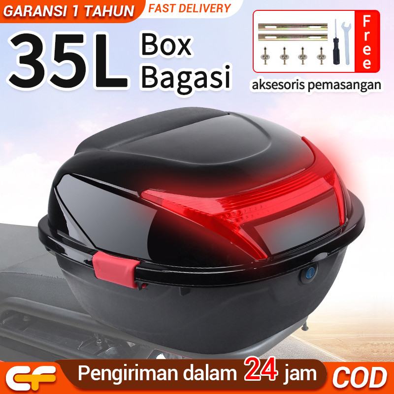 AS56TY ⭐Ready stock ⭐ Epic Finds Box motor belakang 35 Liter , bagasi motor, Helm Sepeda Motor Bagas