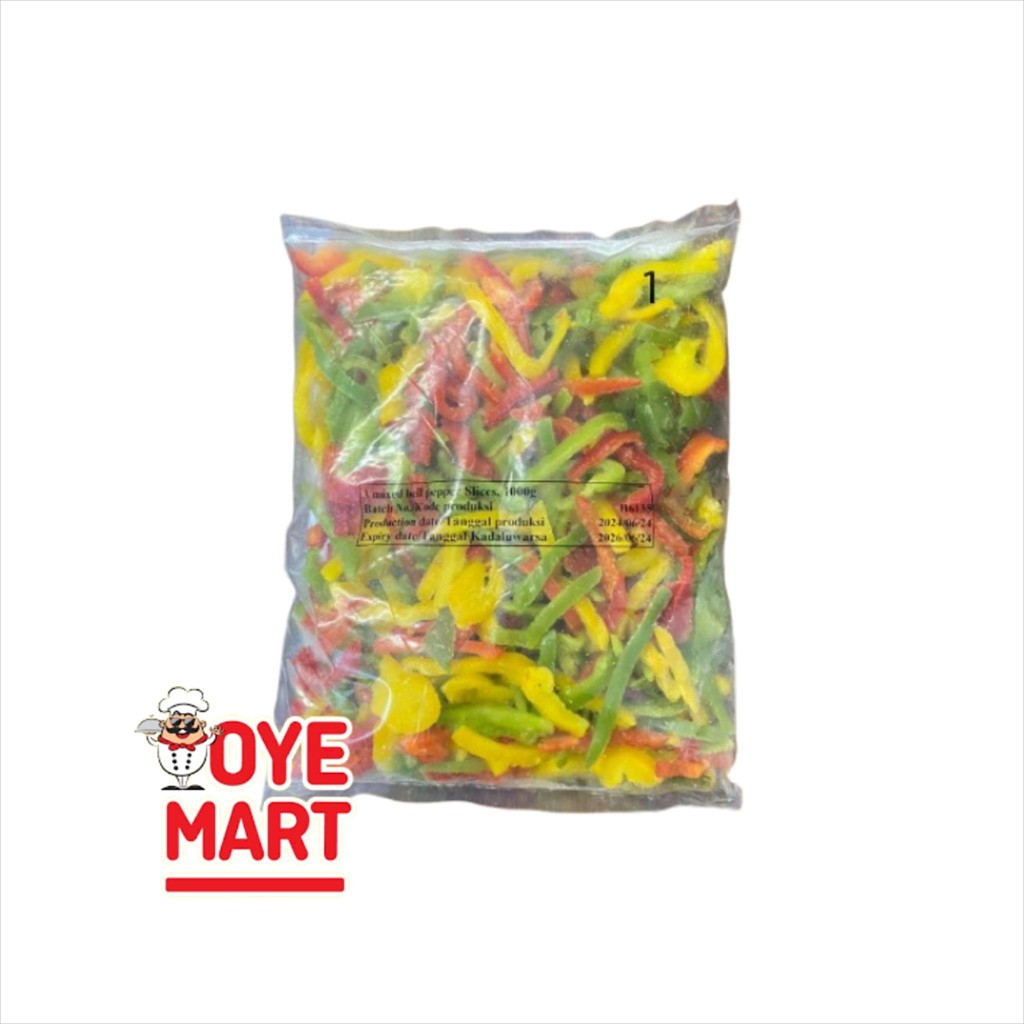 

IMPORT PAPRIKA/BELLPEPPER 3 MIXED SLICE 1KG / SAYURAN BEKU