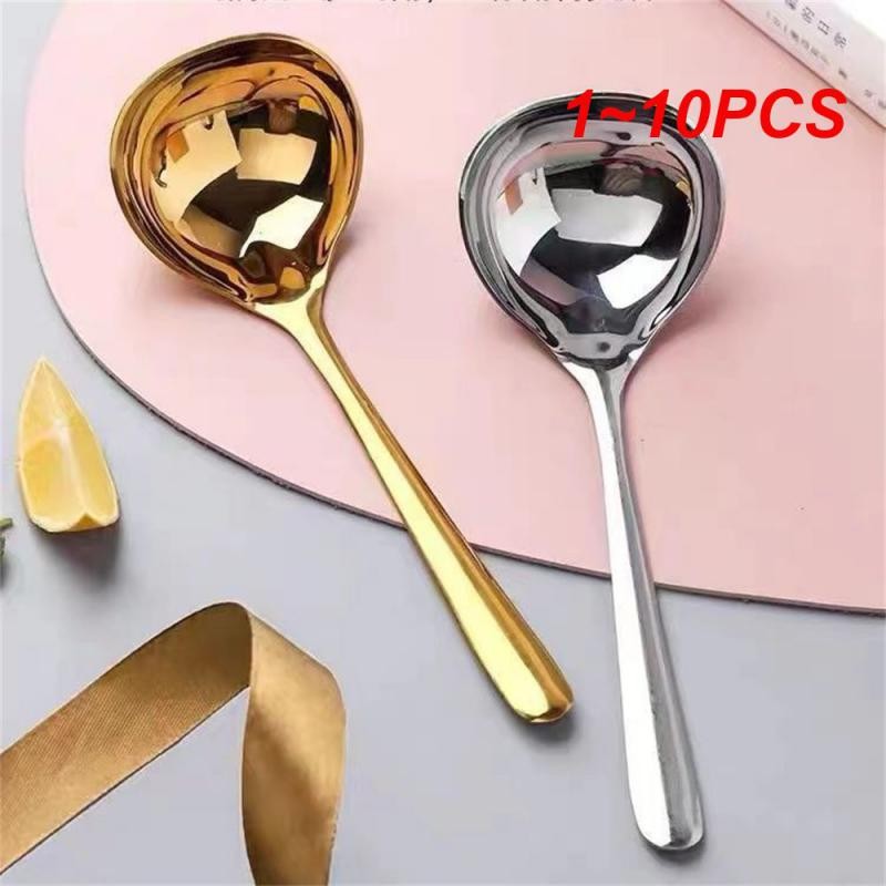 

Stainless Steel Spoon Thicken Long Handle Soup Spoons For Hot Pot Scoops Soup Ladle Home Kitchen Tableware Cooking Tools