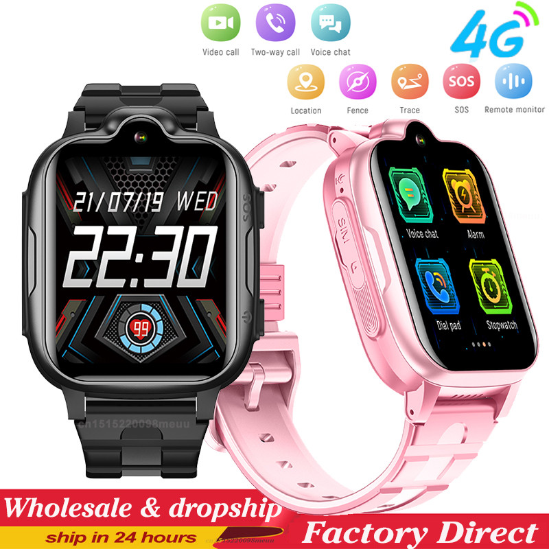 4G Kids Smart Watch HD Video Call GPS Tracker SOS Call Phone Watch  IP67 Waterproof Call Back Monito