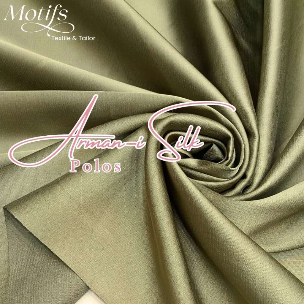 MOTIFS - ( HARGA 0.5 METER ) KAIN ARMANI SILK PREMIUM - ARMANI SILK POLOS - LOT A