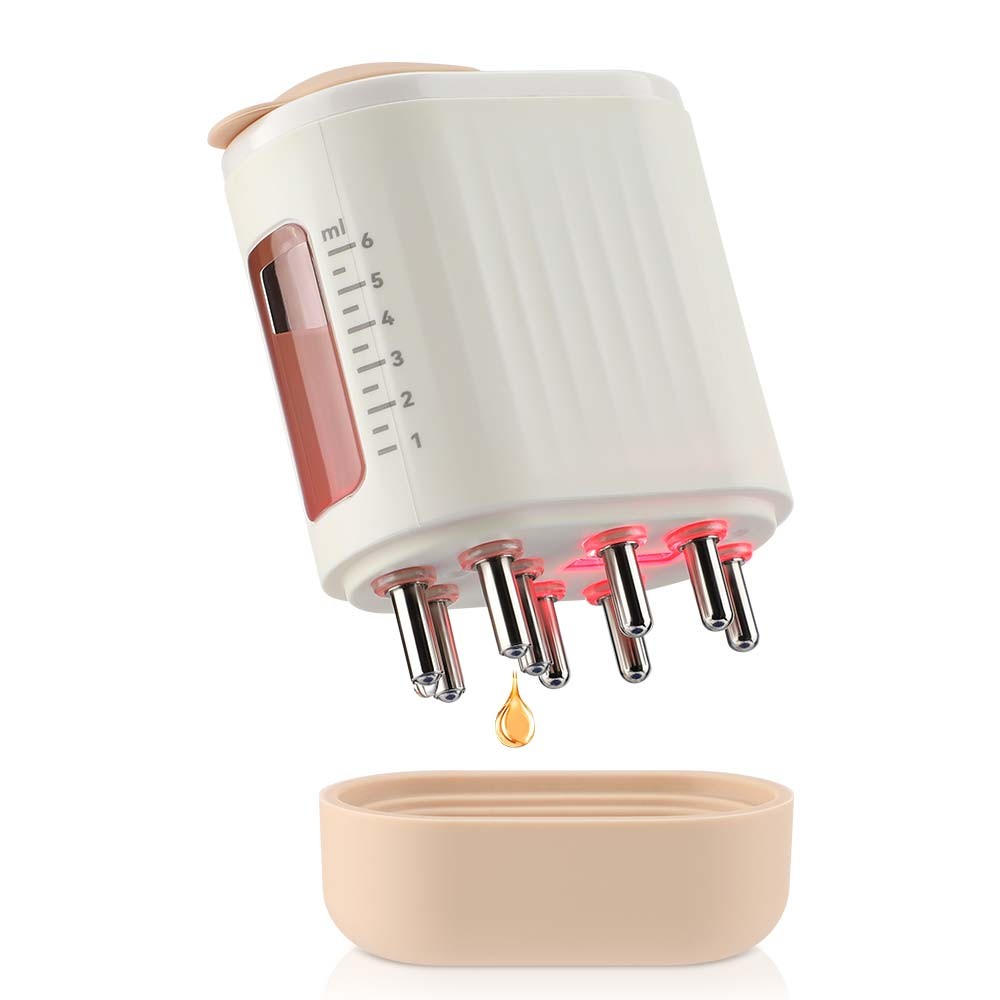 

Microcurrent Massage Comb Scalp Essential Oil Applicator for Hair Growth Relaxation Treatment Red Light Therapy Head Massager