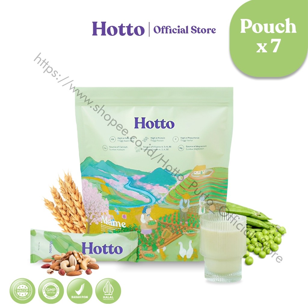 

7 POUCH Hotto Purto Multigrain with Purple Potato Mame (isi 112 Sachet) Halal Bpom
