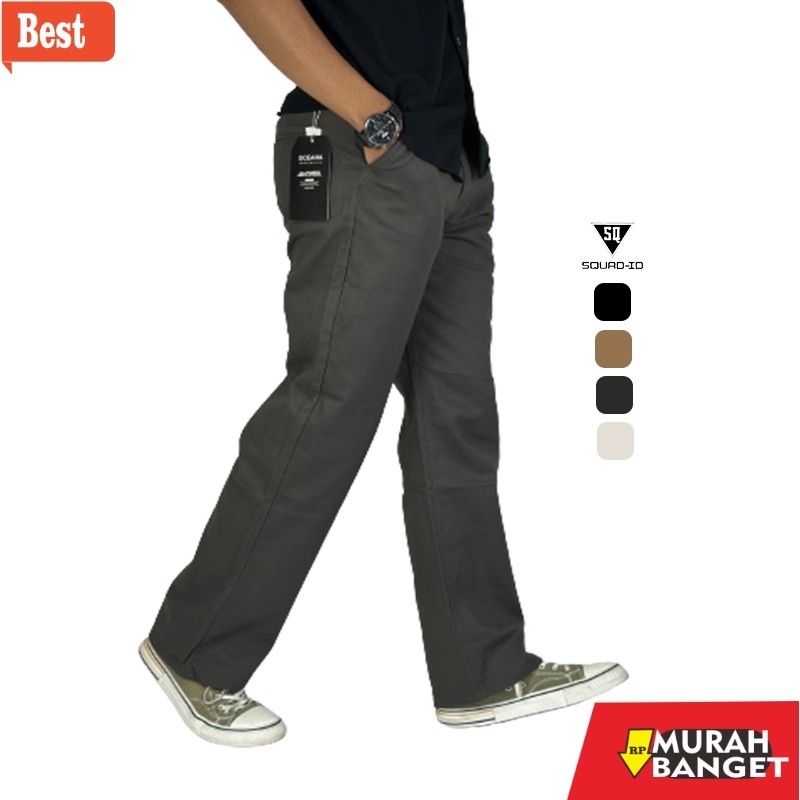 celana cargo panjang pria Celana Chino Panjang Reguler Standar Straight Fit Panjang Pria Celana Chin