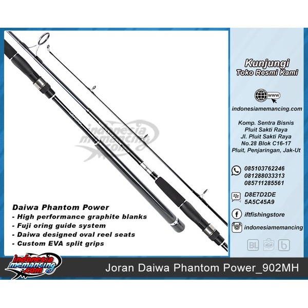Joran Pancing Laut Spinning Daiwa Phantom Power 902MH (270CM)
