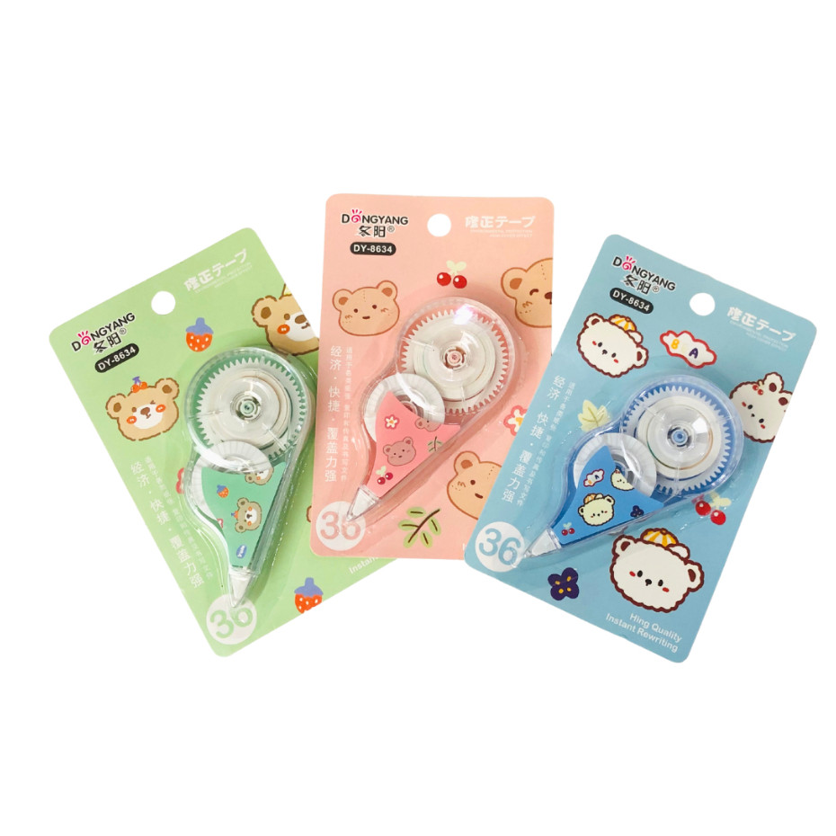 

Correction Tape Dongyang DY-8634 Bear Tipe-x Kertas Tip-ex Pita Impor Set Alat Tulis - SATUAN SHABQ