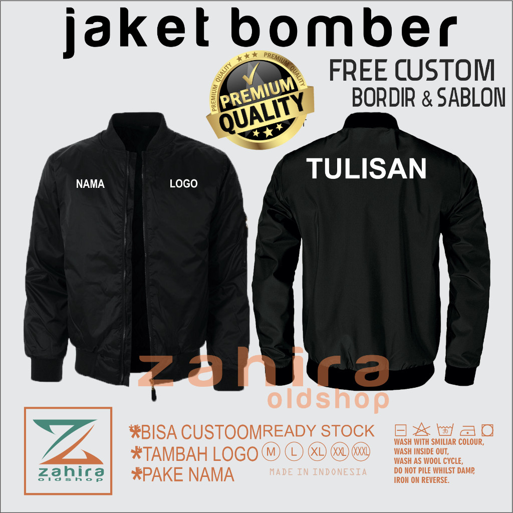 Jaket Bomber Custom Bomber Custom Bordir
