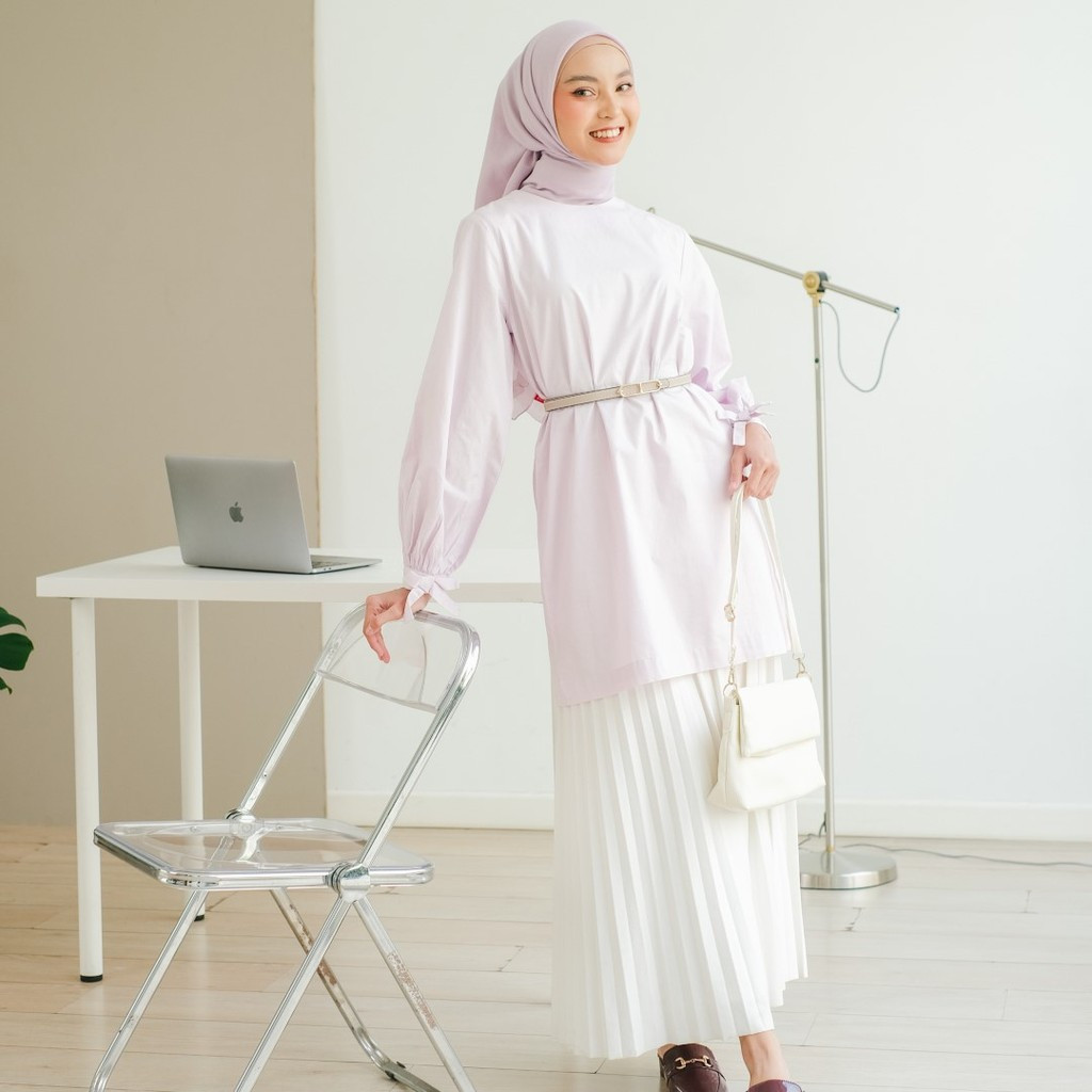 Zoya ZAHIRA Long Tunik - Tunik Wanita Wudhu Friendly - Bahan Premium Cotton