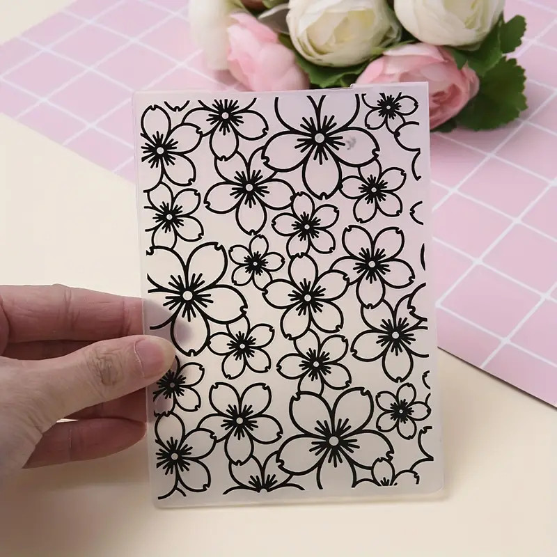 

1Piece Flower Pattern Plastic Embossing Folder Machine Template-Simple Card Making、Cut and Paste Japanese Paper Craft Decoration