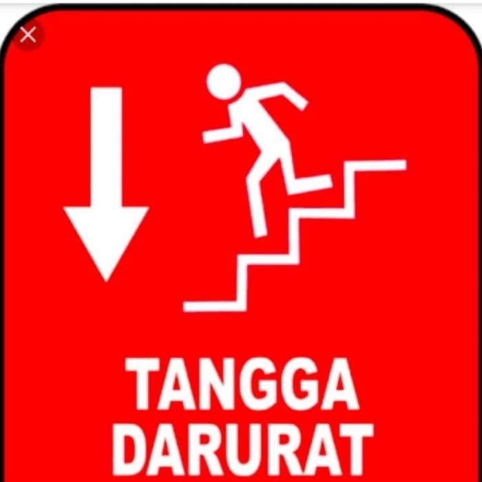 

Wall sticker k3 rambu safety UK 20x30cm Tangga darurat