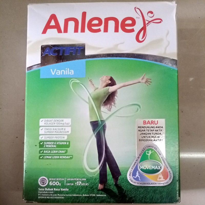 

Susu Anlene Actifit Vanila 590 Gram