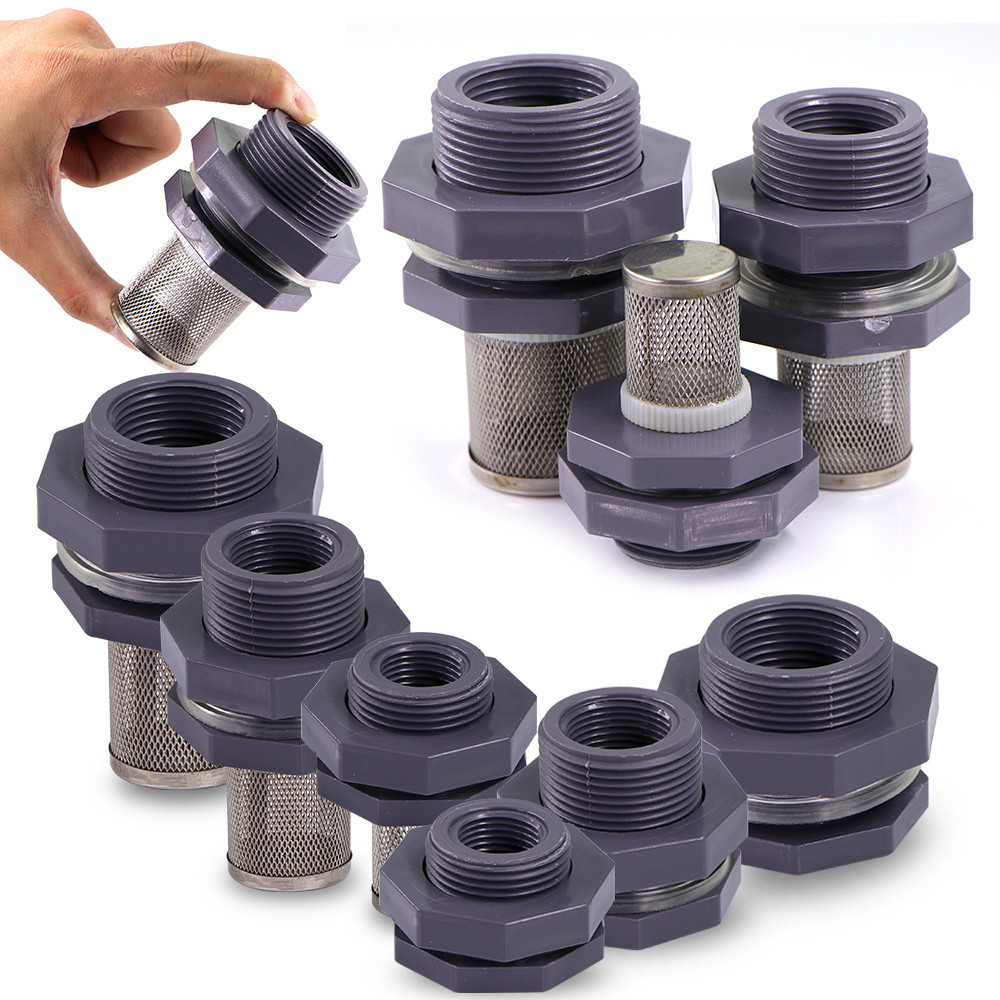 

1/2" 3/4" 1" Water Tank Joint Stainless Steel Filter Female Thread Seal Washer for Garden Irrigation Aquarium Fish Tank Adapter