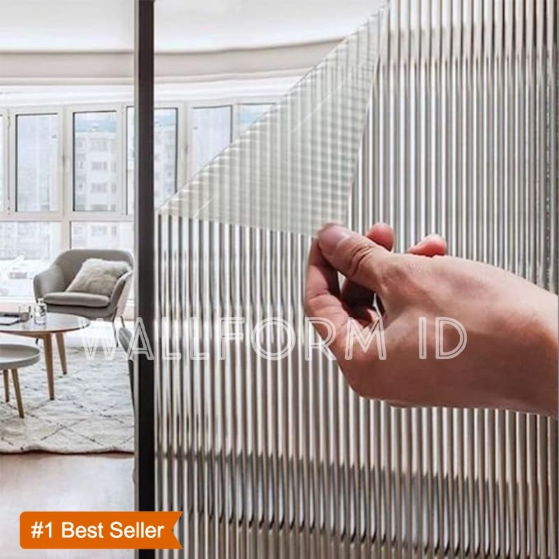 FLUTED PREMIUM REEDED MORU GLASS WINDOW STICKER | Sticker Kaca Fluted Reeded Moru Sandblast