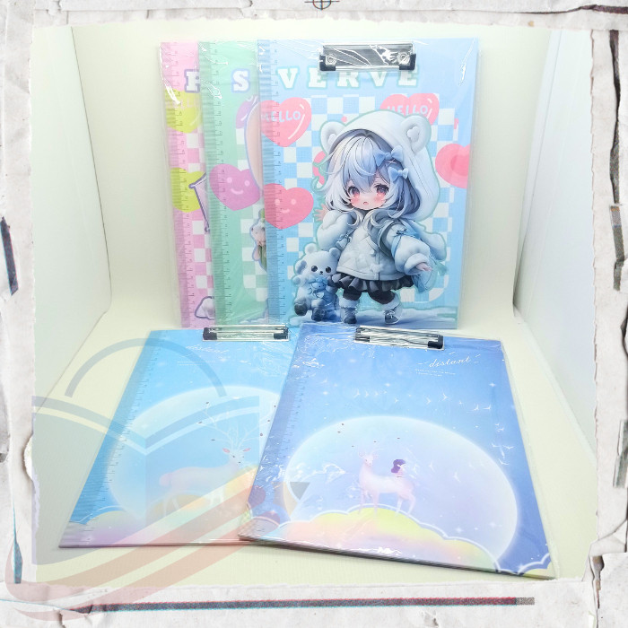 

Clip Board / Papan Jalan Vis-1 Ukuran A4 Motif - BJ-18X