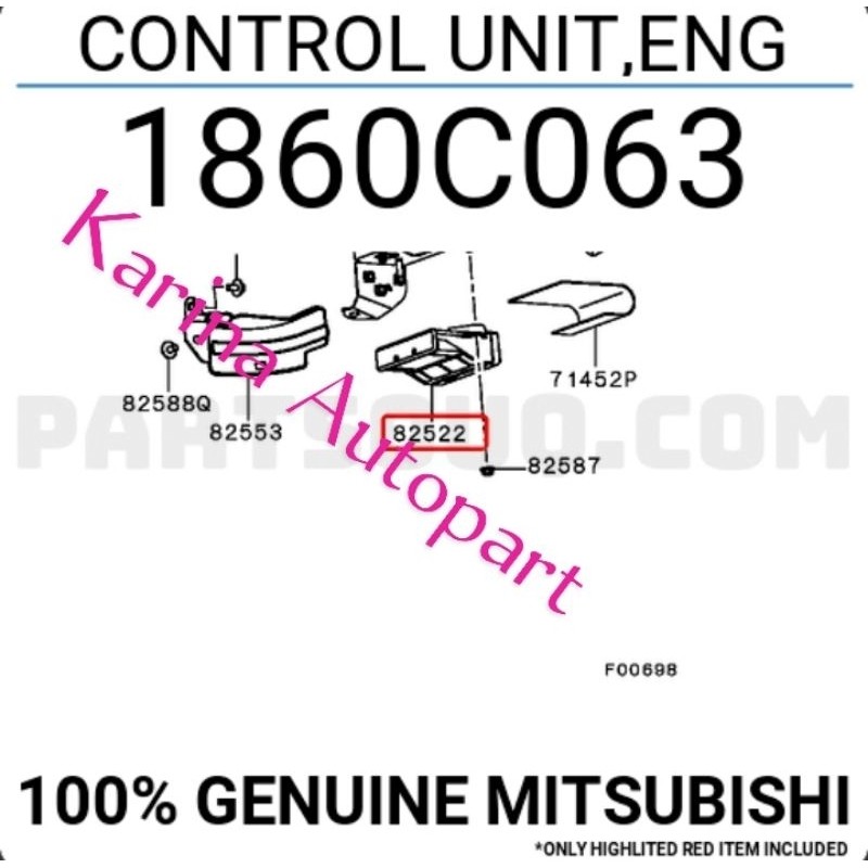 ECU komputer Control Unit Engine Mirage Original Mitsubishi 1860C063