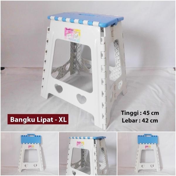 Kursi Bangku Lipat Plastik Size XL Tinggi 45 cm