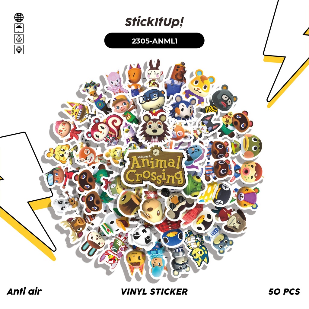 

COD✨ 50 Pcs Sticker Pack GAME SERIES ANIMAL CROSSING NINTENDO CHAR MIX 1 Lucu Aesthetic Vynil Waterproof untuk Freebies Sticker Buku Journal Casing HP Laptop