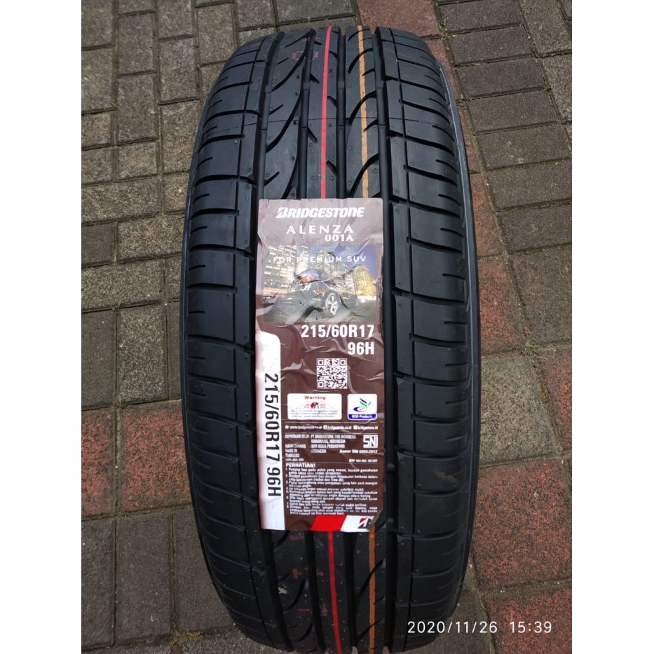 FREE PASANG - Bridgestone Alenza 001A 215/60 R17 Ban Mobil Outlander