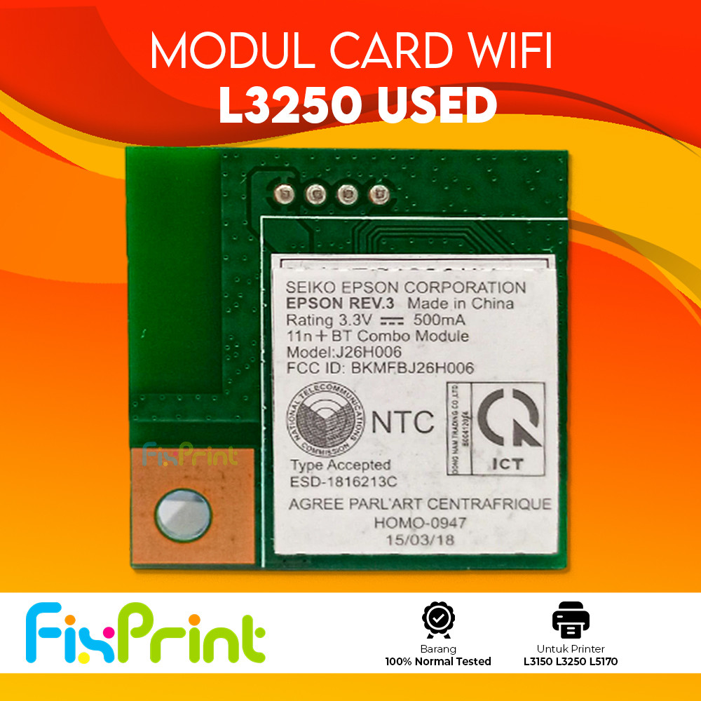 Modul Card Wifi Epson EcoTank L3250 L3150 Used Modul Wireless Card Board PCB Printer L3150 L3250 L51