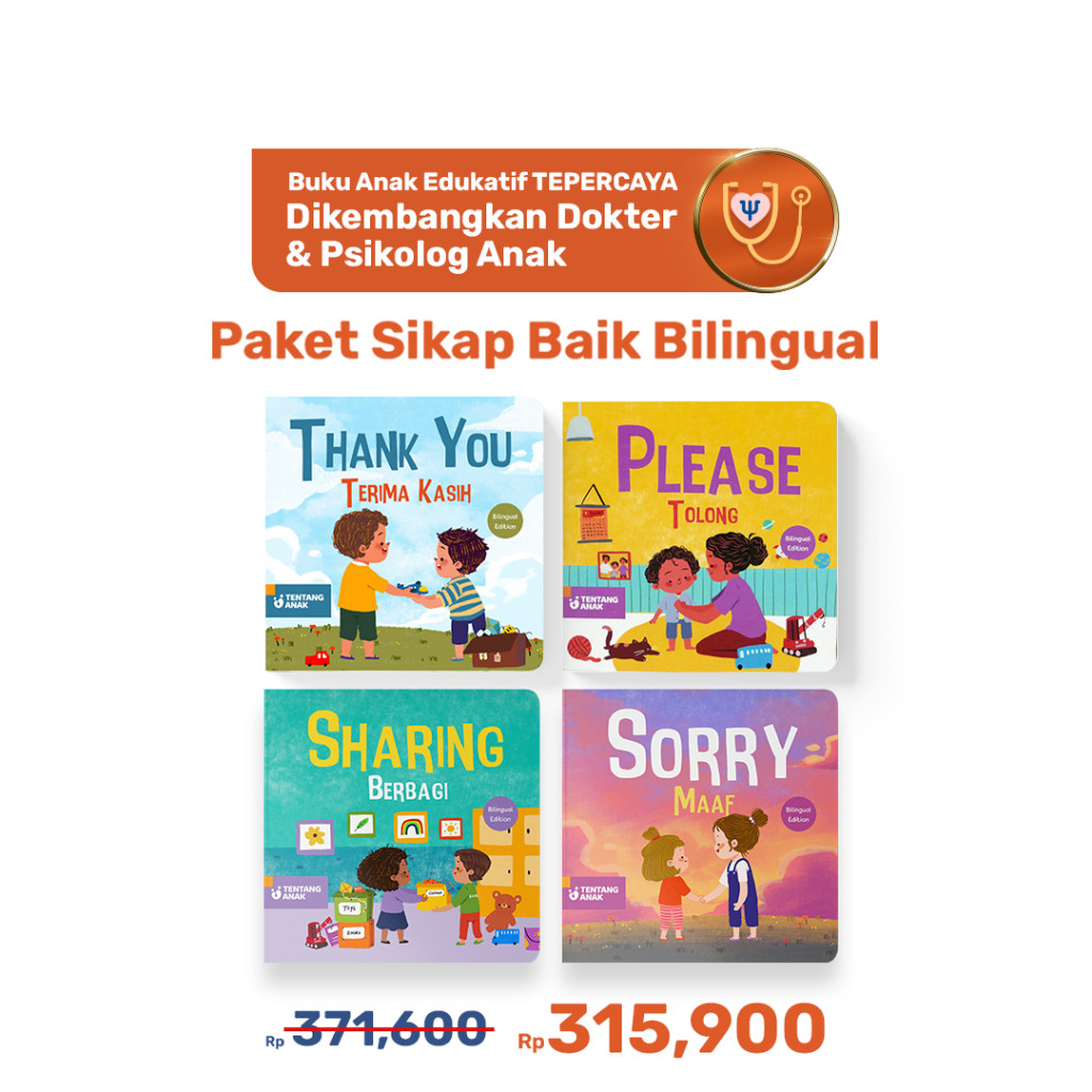 

Tentang Anak - Paket Sikap Baik Bilingual | Buku Cerita Anak Bahasa Inggris Indonesia