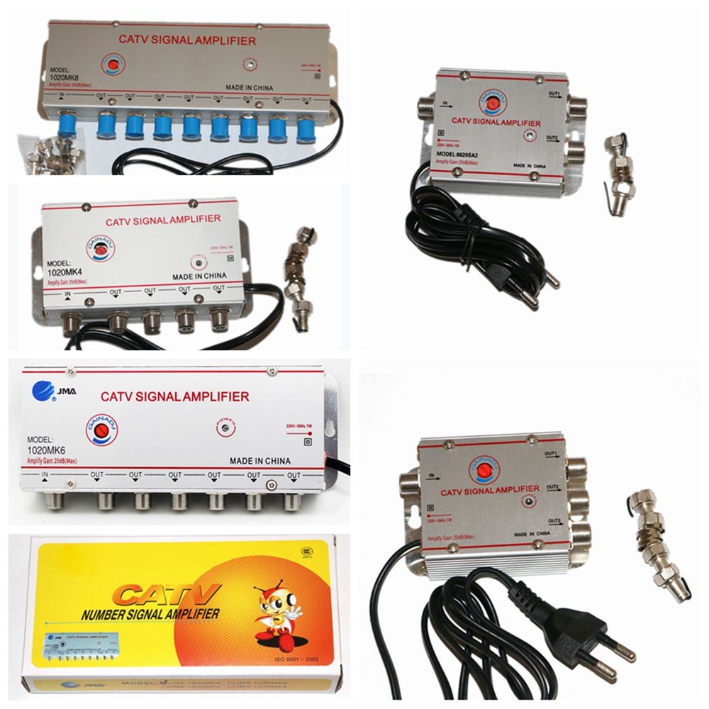 8620SA2 8620SA3 1020MK4 1020MK6 1020MK8 CATV Signal Amplifier TV Signal Amp 20DB For Home Digital TV