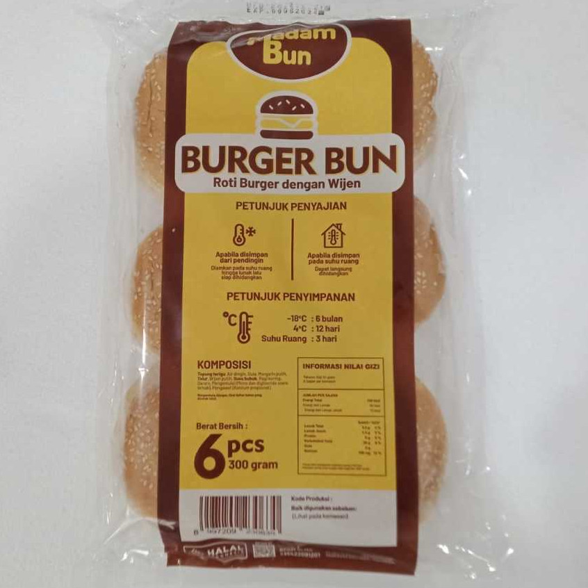 

BURGER BUN WITH SESAME (pack 6pcs x 60gr)