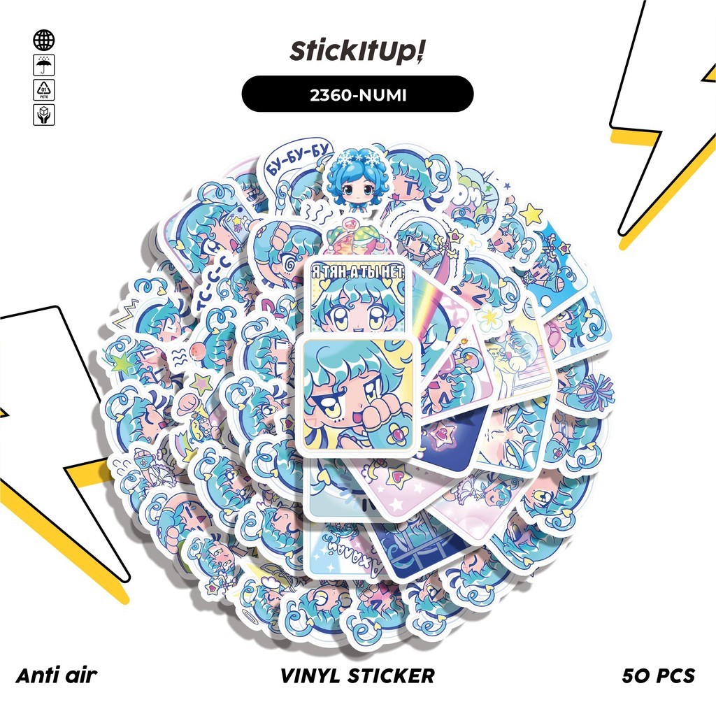 

COD✨ 50 Pcs Stiker FUNNY CUTY NUMICO STICKER PACK 01 Lucu Anti Air Untuk Dekorasi Notebook Sepeda Skateboard Handphone DIY