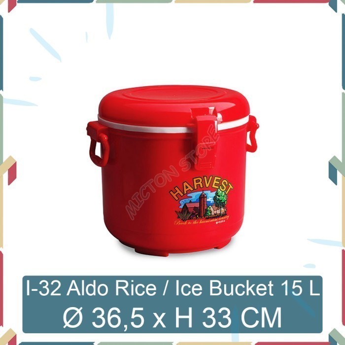 BEZTON Lion Star I-32 Aldo Rice / Ice Bucket 15 Liters Termos Nasi Es LionStar Plastik Berkualitas M