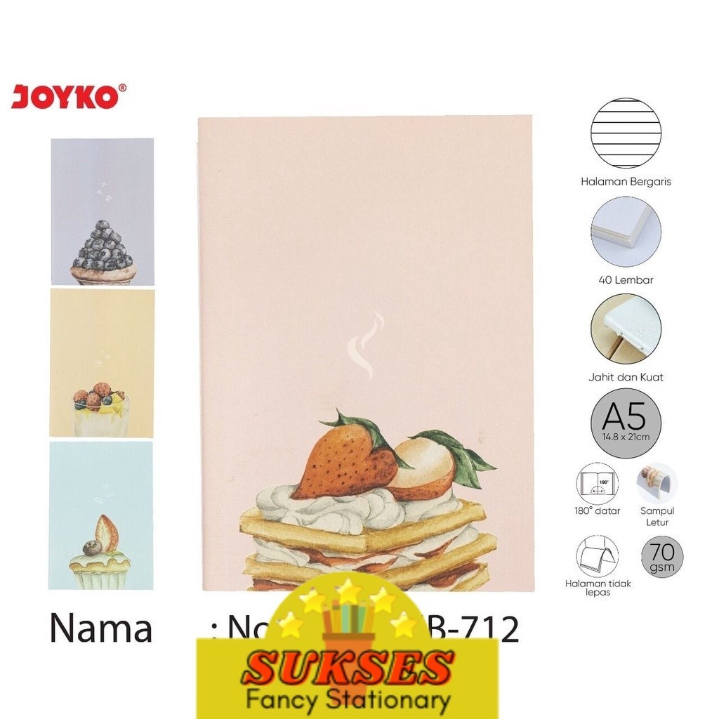 

Buku Tulis Nb-712 A5 Catatan Bergaris Ruled Notebook Joyko