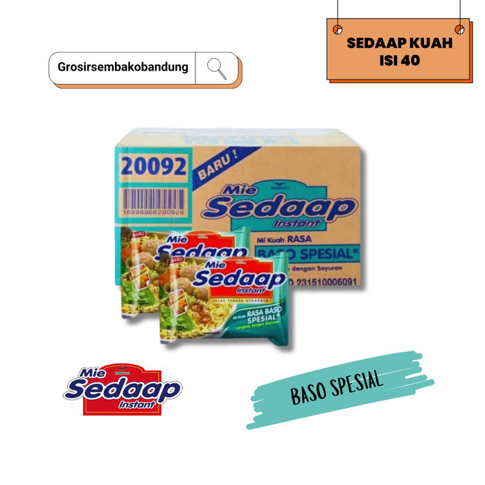 

SEDAAP MIE MIE INSTANT BASO SPESIAL PCK 77g - 1 Dus - Kota Bandung