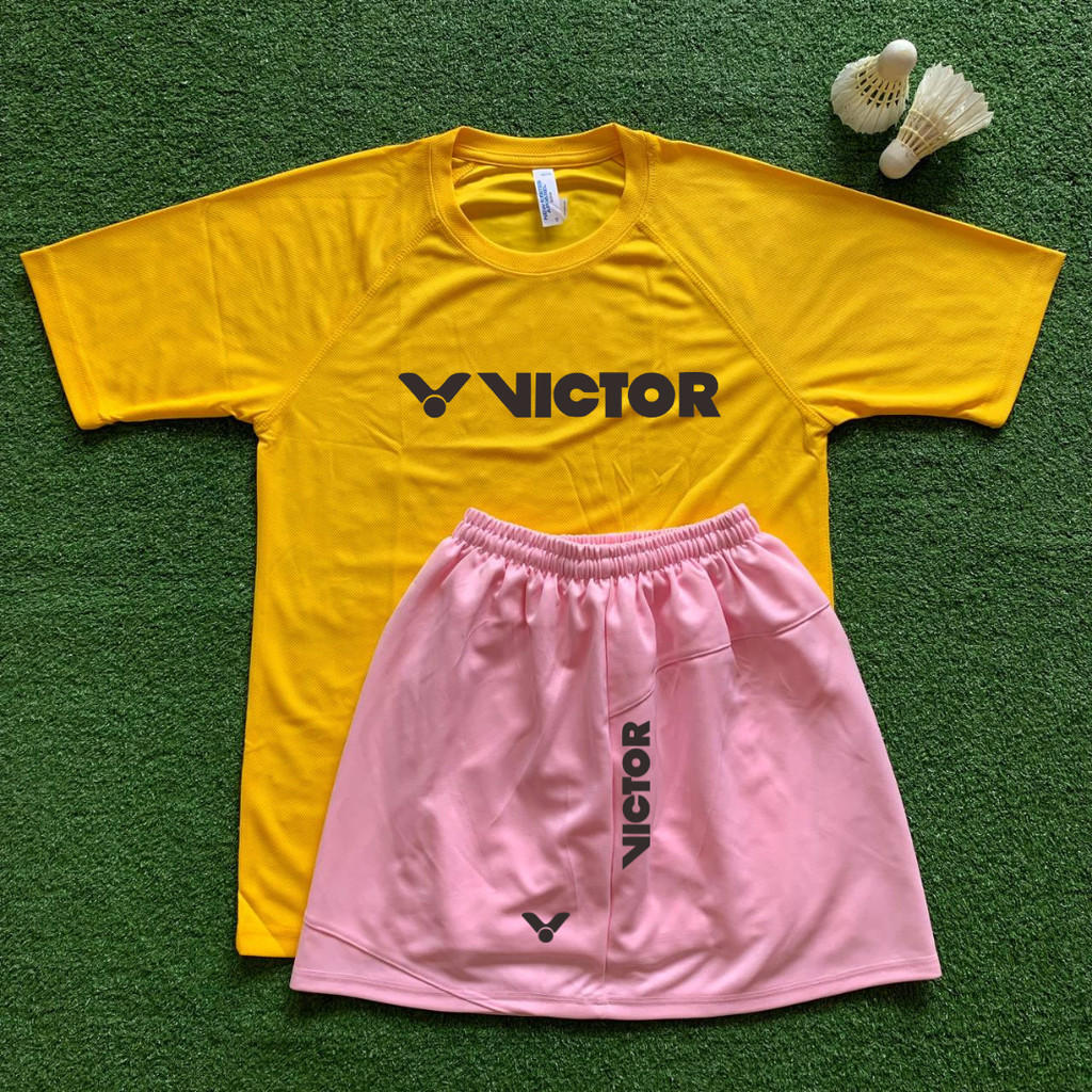 Baju Badminton DRYFIT WANITA ROK VKTR v1 GOLD