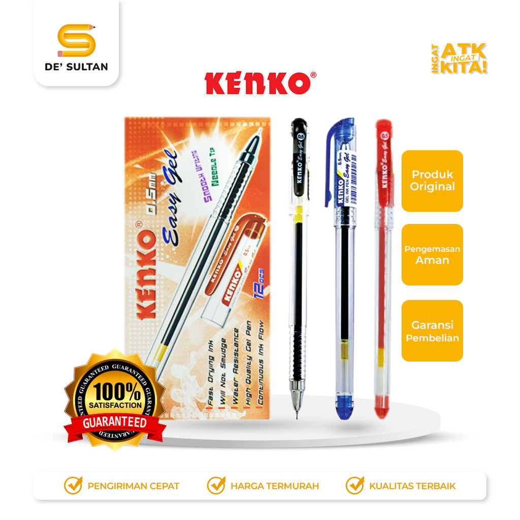 

KENKO PULPEN GEL/ EASY GEL PEN (1LSN/ 12PCS)