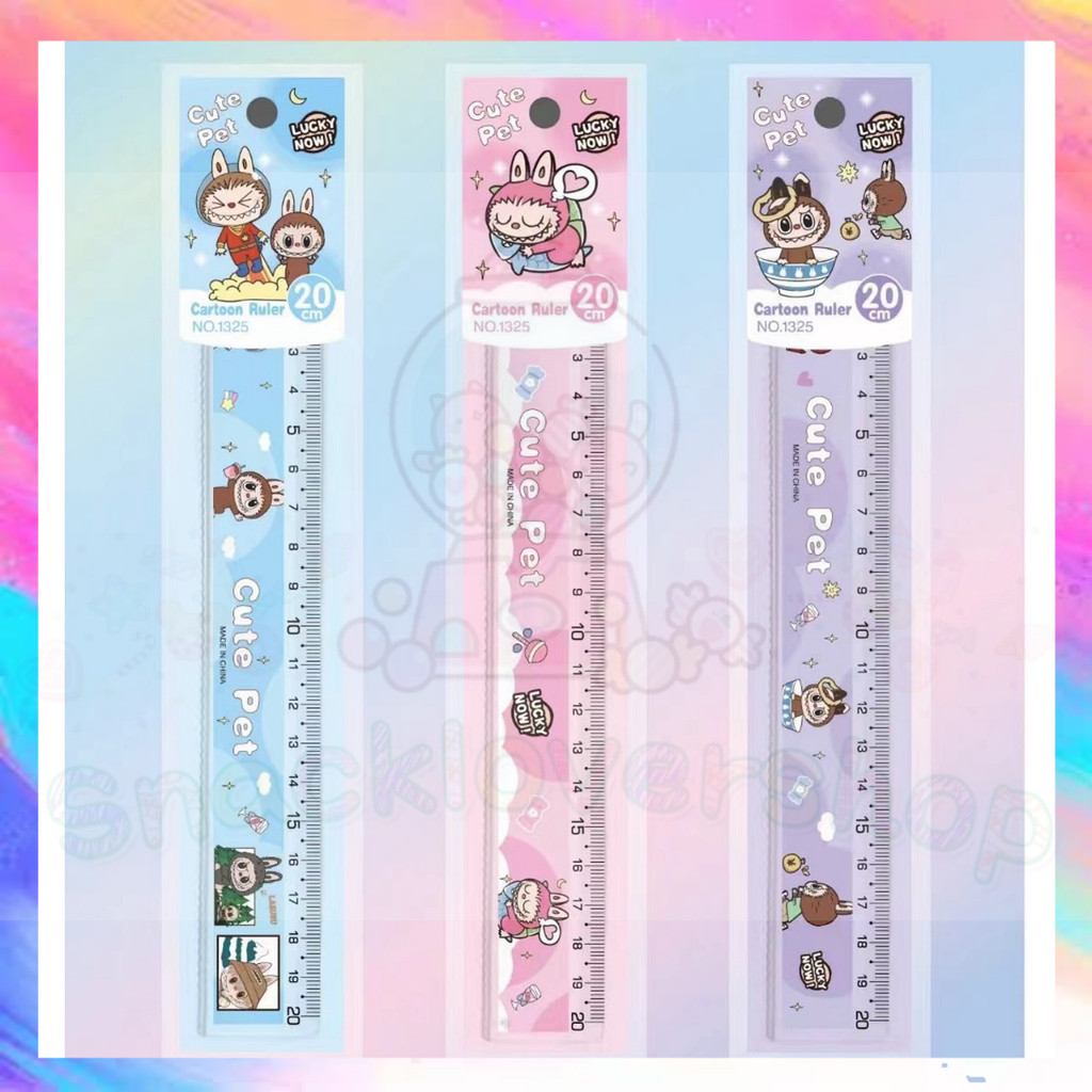 

(1Pcs) Penggaris 20 cm Viral Labubu Lisa Black Pink Keras Packing Individual - GG0463