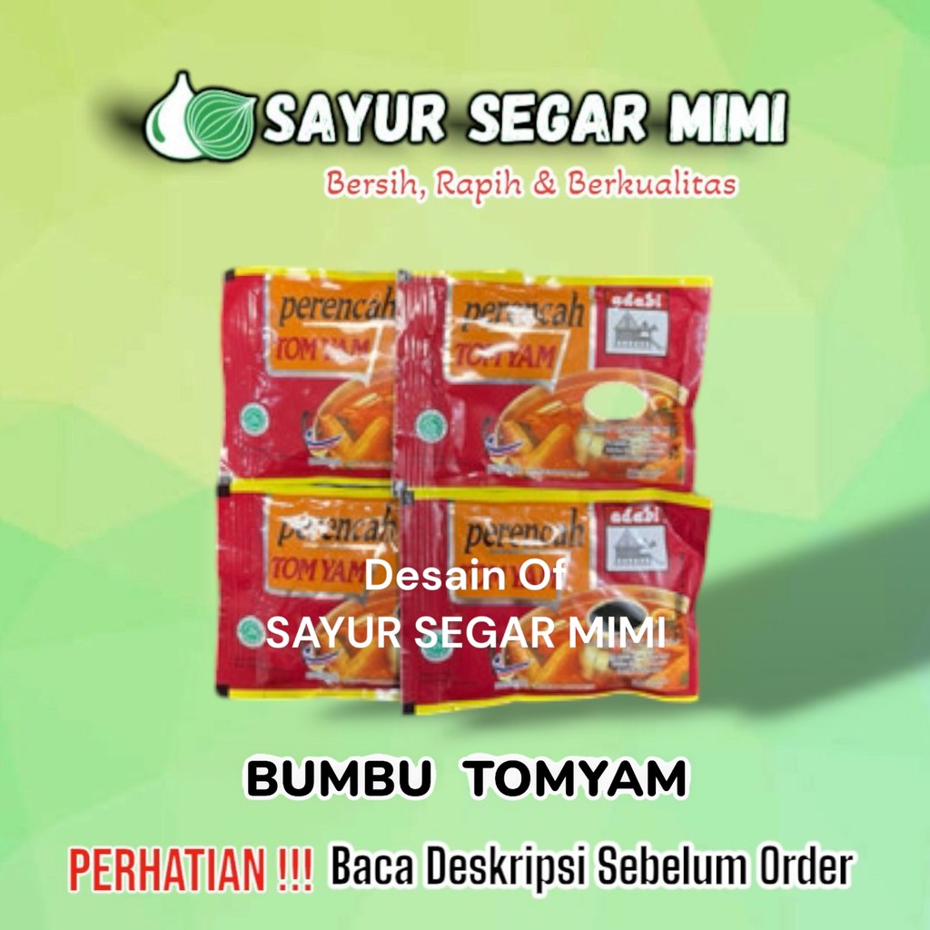 

Adabi Perencah Tom Yam 40gr / Bumbu Tom Yam Adabi 40gr 1saset - Sayur Segar Mimi