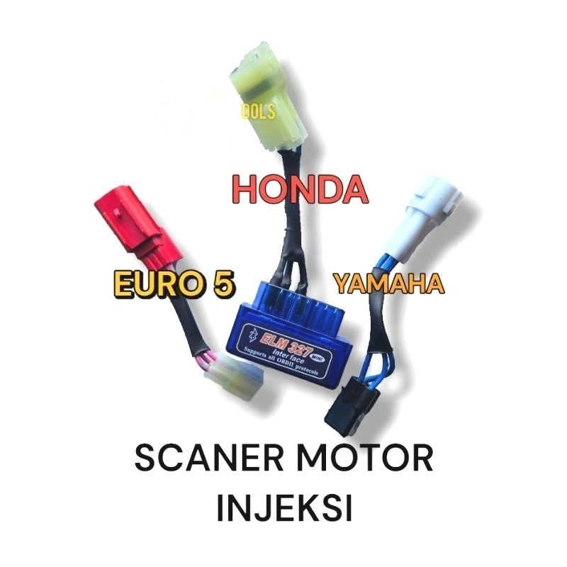 Paket Scanner Motor Injeksi Obd2 untuk motor injeksi Honda dan Yamaha