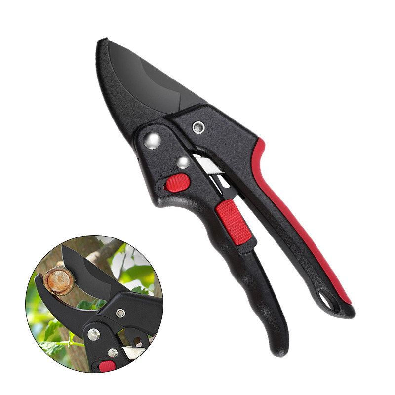 New Ratchet Skip Garden Pruning Shear SK5 Steel Scissors Gardening Plant Scissor Branch Pruner Trimm
