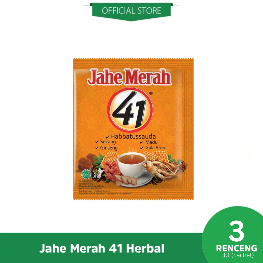 

BEST PROMO!! Paket Jahe Merah 41 herbal - (3 rcg)