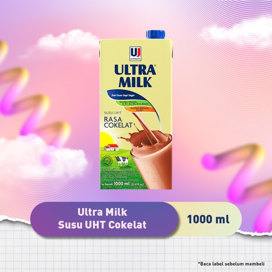 

Susu Ultra Milk UHT Chocolate / Coklat 1000mL (1 liter)