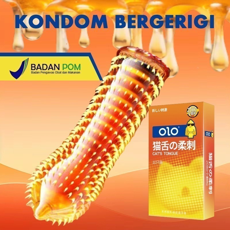 Kondom gerigii besar kondom bergrigi kondom gerigii kasar 10pcs/box kondom bergrigi pemuas istri kon