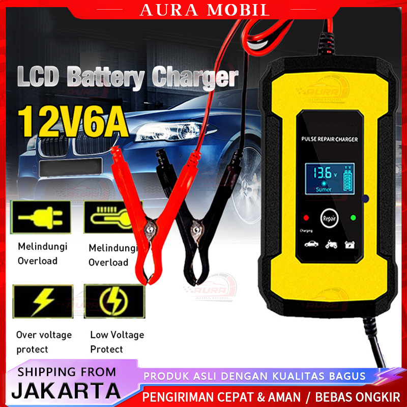 Charger Aki Motor Charger Aki Mobil Intelligent Battery Charger Aki Mobil 12V 6A Charger Aki 12V 6A 