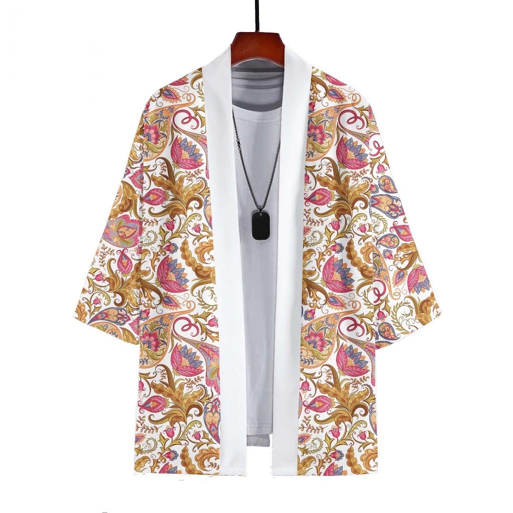 Baju Kimono Outer Atasan Pria Wanita Dewasa Batik