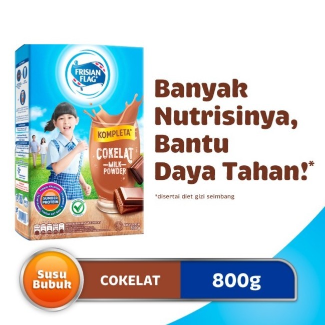 

Frisian Flag Kompleta Cokelat Milk Powder 800gr - Susu Bubuk Pertumbuhan Instan Cokelat