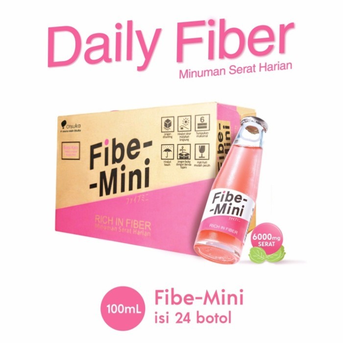 

[New Arrival] FIBE MINI, Minuman KAYA SERAT 100 ml. isi 1 Karton 24 Botol