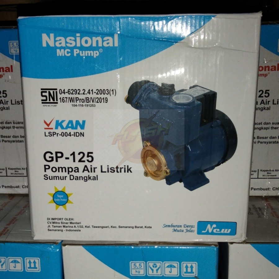 Nasional Pompa air GP 125 / MESIN POMPA AIR NASIONAL GP-125 Pompa Air Sumur Dangkal