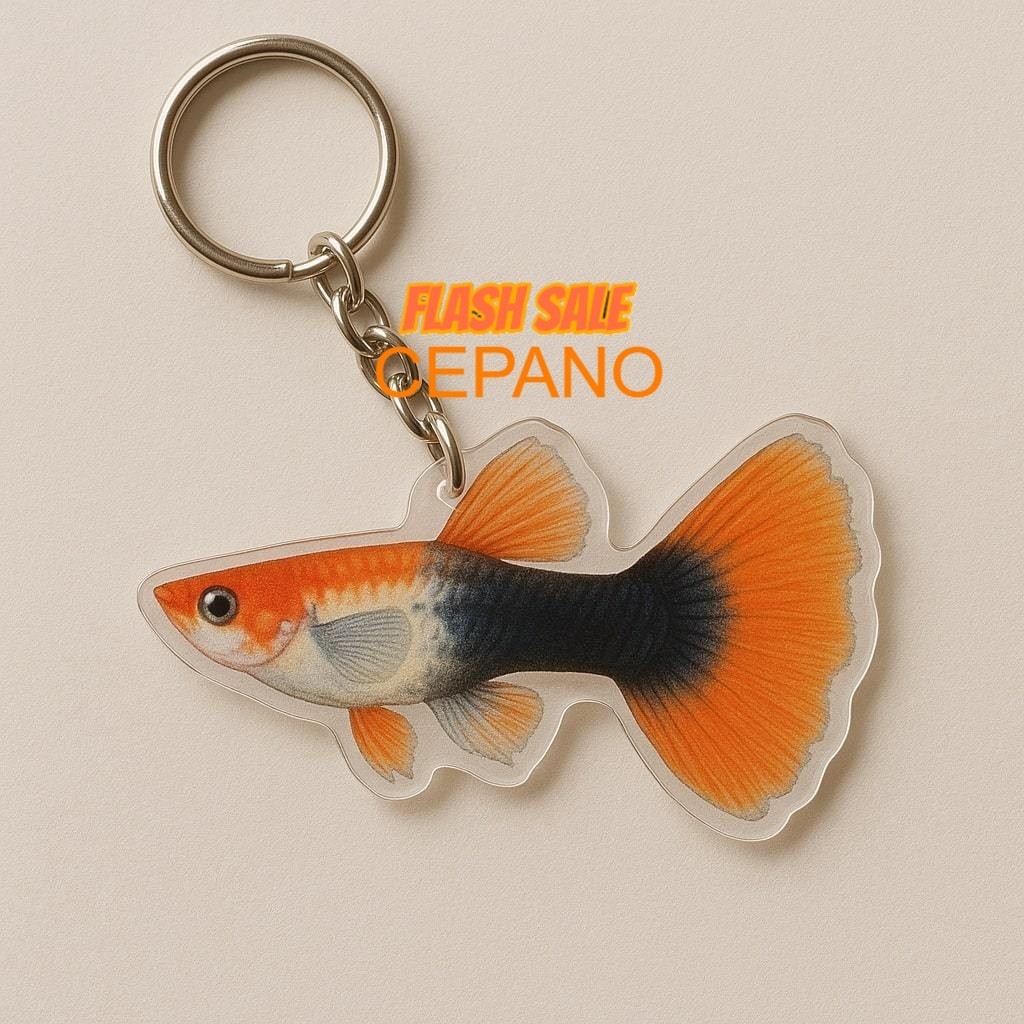 GANCI RED TUXEDO GUPPY SEPASANG GANTUNGAN AQUATIC