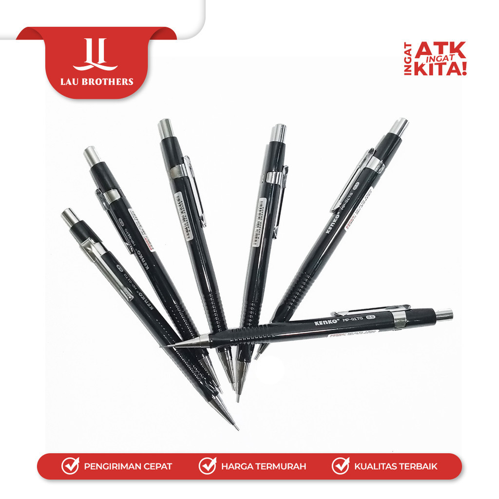 

JAMIN MURAH !!!KENKO PENSIL MEKANIK/ MECHANICAL PENCIL MP-01/MP-01TG (1LSN/ 12PCS)(BISA LANGSUNG ORDER)