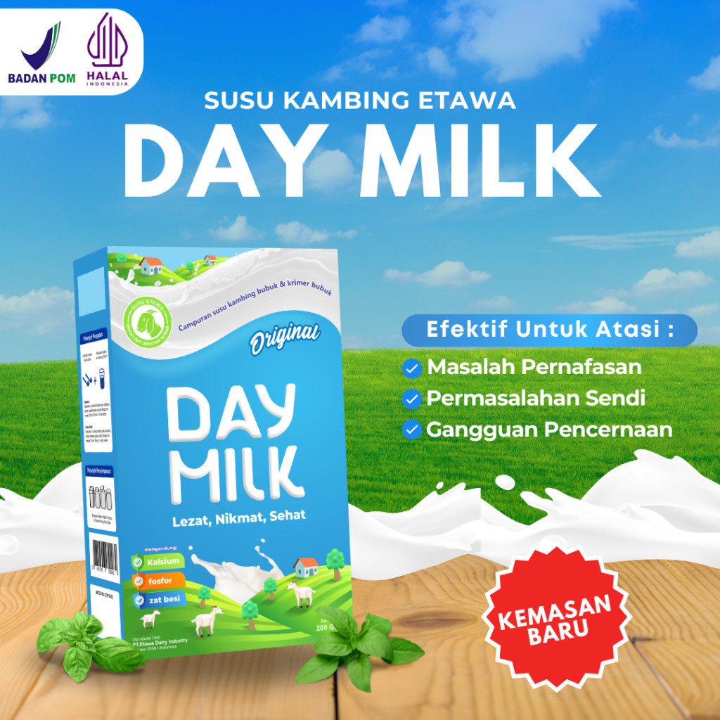 

PROMO 10 BOX DAYMILK Susu Kambing Etawa Original / Susu Kambing Bubuk / Susu Tulang dan Sendi orang Tua Halal BPOM