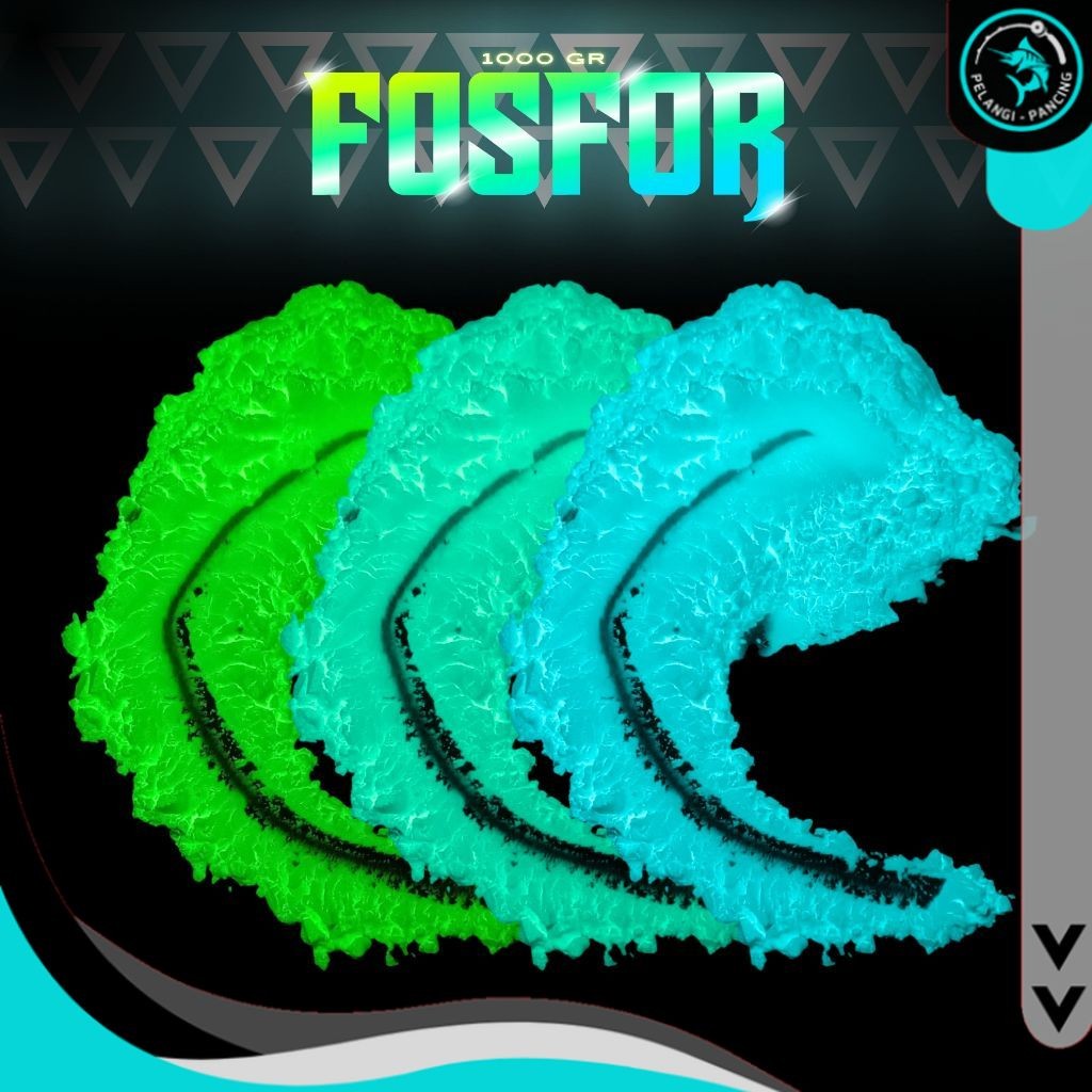 Pelangi Pancing [1KG] Diamond Fosfor Powder 1000Gr Bubuk Fosfor Glow In the Dark Campuran Metal Jig 