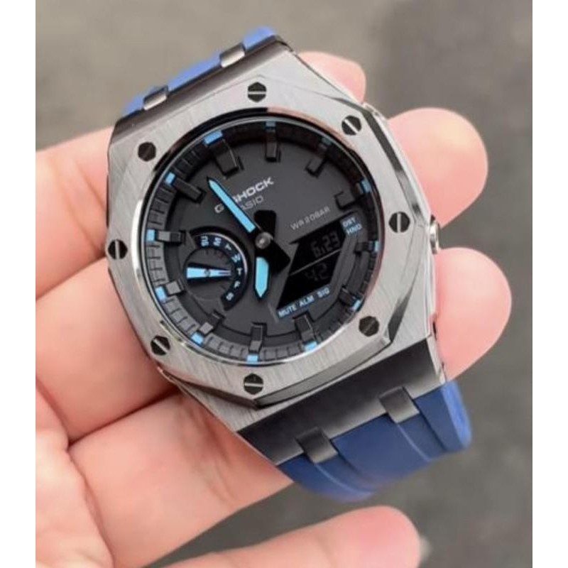 g-shock ga-2100 custom oak rubber original - Gun Navy