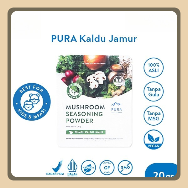 

Pura Kaldu Asli | Bumbu Kaldu Jamur (20gr) - Mushroom Seasoning Powder - Kaldu Mpasi - BB Booster - No Msg - No Gula - Kaldu Serbaguna - Kaldu Jamur Halal